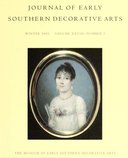 Journal of Early Southern Decorative Arts Cover